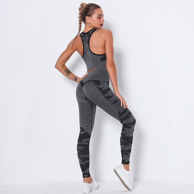 Conjunto de Brasier Invisible sin Costuras con Diseño Camuflaje - Image 5