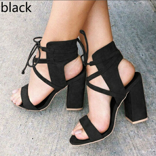 Sandalias de Tacón Alto con Tira al Tobillo y Hebilla - Image 5