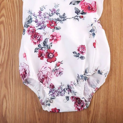 Pelele Floral Martina para Bebé Niña - Encaje Bordado Blanco - Image 3