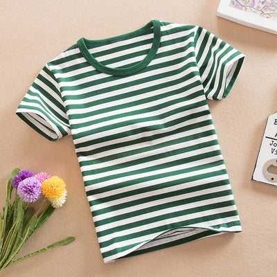 Camiseta Infantil de Algodón con Rayas - Image 11