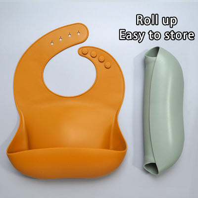 Babero de Silicona Impermeable con Bolsillo Atrapador para Bebé - Image 4