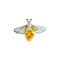 Lady's Anti-light Buckle Pequeño Bee Brooch Verde