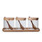 Set de Frascos de Vidrio para Condimentos con Tapa de Madera