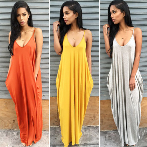 Vestido Largo Casual de Verano Tallas Grandes para Mujer