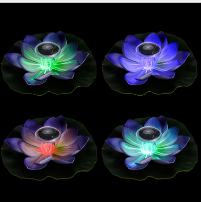 Lámpara Solar Flotante LED Flor de Loto con Luz Multicolor para Piscina - Image 3