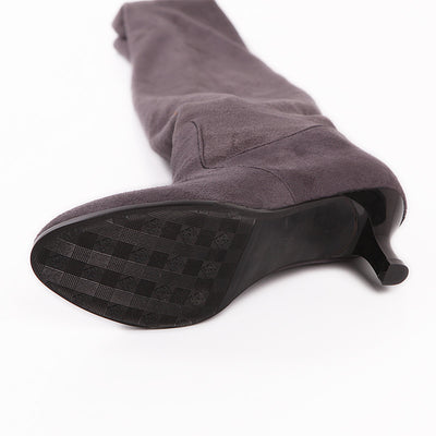 Botas Knight Gamuza Caña Alta Talla Grande - Image 14