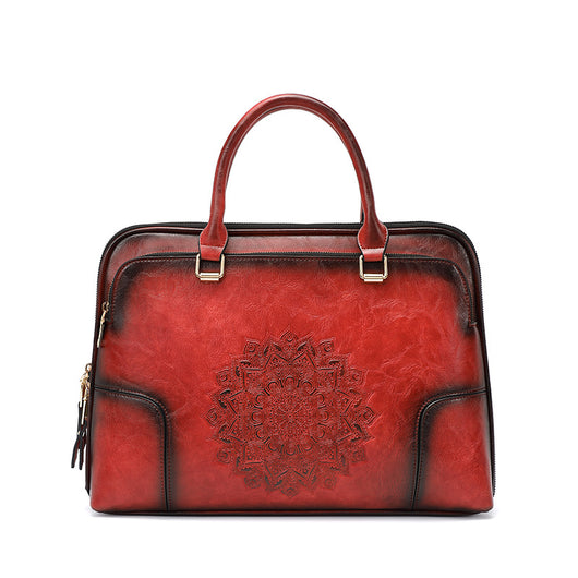 Bolso Tote Ejecutivo con Textura Embossed Vintage - Image 7