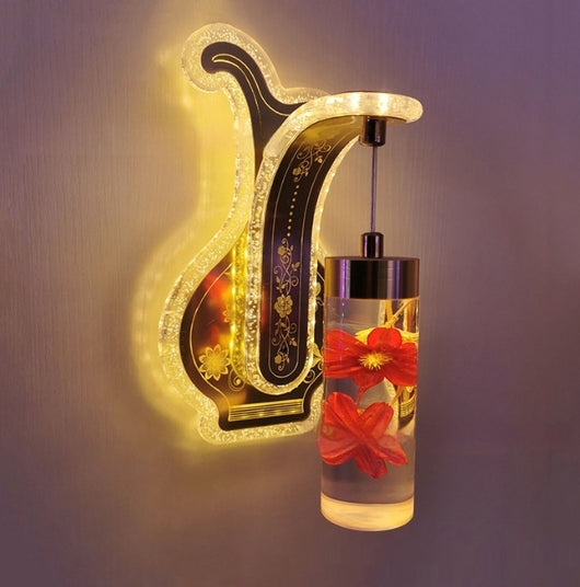 Lámpara de Pared Colgante de Cristal Acrílico Ovalado con Luz Cálida para Hoteles y Dormitorios - Image 17