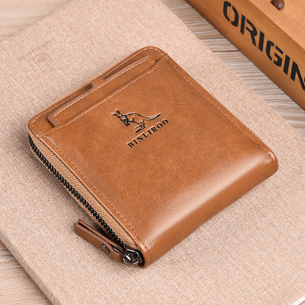 Billetera Compacta Antirrobo para Hombre con Múltiples Funciones