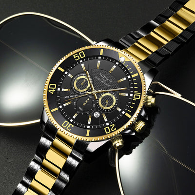 Reloj de Lujo Dorado para Hombre - Acero Inoxidable Resistente al Agua con Esfera Luminosa - Image 31