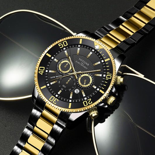 Reloj de Lujo Dorado para Hombre - Acero Inoxidable Resistente al Agua con Esfera Luminosa - Image 31