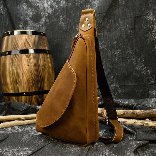 Bolsa de Pecho Cuero Genuino Estilo Retro para Hombre - Image 11