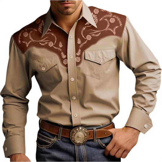 Camisa Vaquera Clásica de Manga Larga para Hombre - Image 3