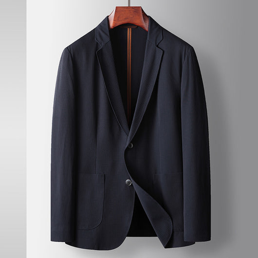 Blazer Ejecutivo Elástico de Color Liso para Hombre
