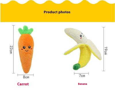 Juguete Interactivo de Peluche con Sonido - Frutas y Verduras para Perros y Gatos - Image 11