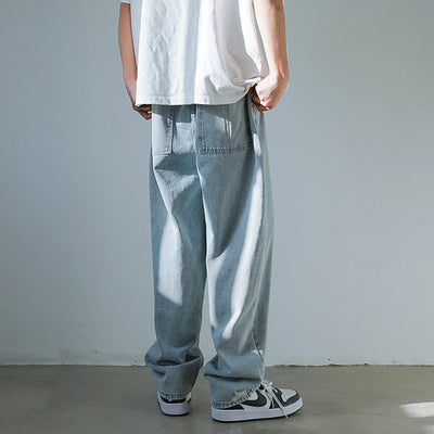 Jeans Rectos Holgados para Hombre - Diseño Casual de Verano - Image 13