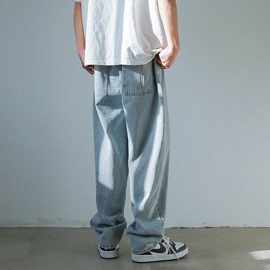 Jeans Rectos Holgados para Hombre - Diseño Casual de Verano - Image 13