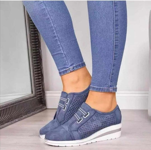 Zapatos de Tacón Cuña con Punta Redonda para Mujer - Image 3
