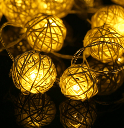 Luces LED de Bolas de Ratán - Image 4