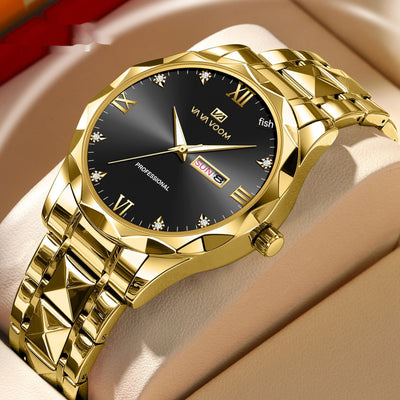 Reloj de Acero Tungsteno Resistente al Agua con Doble Calendario - Image 10