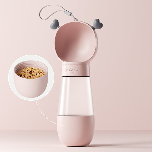 Botella Portátil 2 en 1 para Mascotas con Dispensador de Agua y Comida - 350ml - Image 2