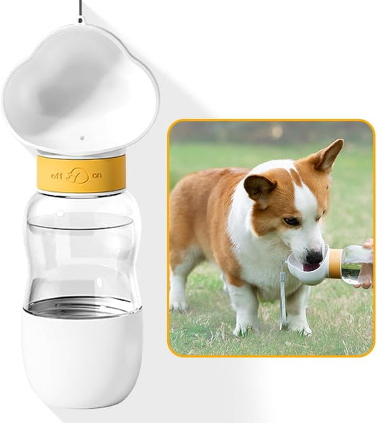 Botella Portátil 2 en 1 para Mascotas con Dispensador de Agua y Comida - 350ml - Image 6