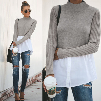Blusa de Manga Larga con Detalles de Costura para Mujer - Image 9