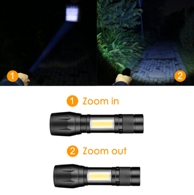 Linterna LED Telescópica Mini COB de Aluminio - Portátil y Potente - Image 3