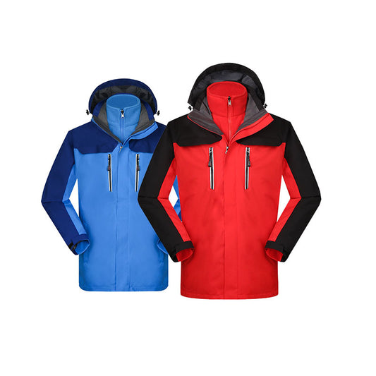 Chaqueta Impermeable Reversible de Dos Piezas con Forro de Terciopelo Coral - Image 2