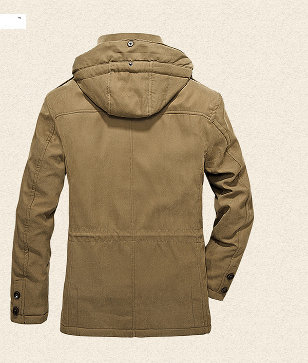Chaqueta de Invierno para Hombre en Lana Gruesa - Reversible con Capucha Desmontable