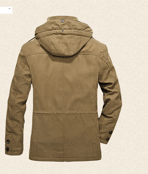 Chaqueta de Invierno para Hombre en Lana Gruesa - Reversible con Capucha Desmontable