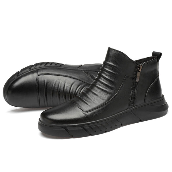Botas de Cuero Vacuno Casual - Estilo Versátil y Duradero
