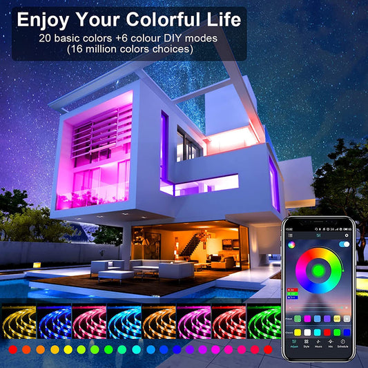 Tira LED RGB Inteligente con Bluetooth y Control por Música