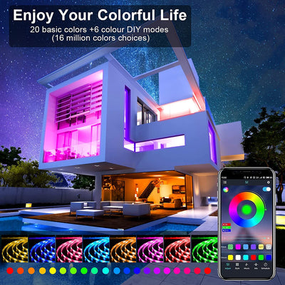 Tira LED RGB Inteligente con Bluetooth y Control por Música
