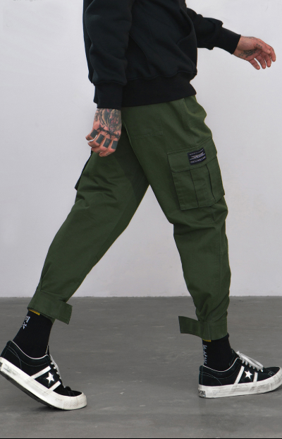 Pantalones Harén Cargo Hip Hop con Múltiples Bolsillos - Estilo Urbano Relajado - Image 3