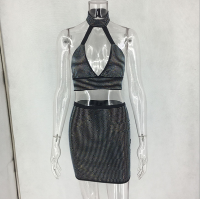 Conjunto de Dos Piezas con Diamantes para Mujer - Image 3
