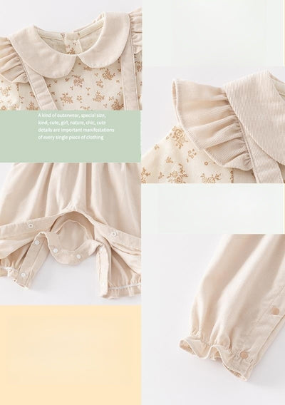 Mono Bebé Primavera Otoño - Enterizo Elegante Falso Dos Piezas para Niña - Image 11