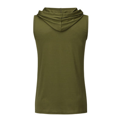 Sudadera Deportiva sin Mangas con Estampado de Letras para Hombre - Image 13