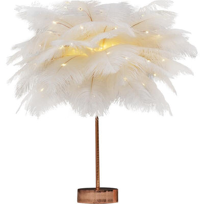 Lámpara de Escritorio Nórdica con Plumas - Luz Decorativa Moderna para Dormitorio - Image 9