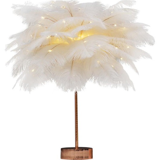 Lámpara de Escritorio Nórdica con Plumas - Luz Decorativa Moderna para Dormitorio - Image 9