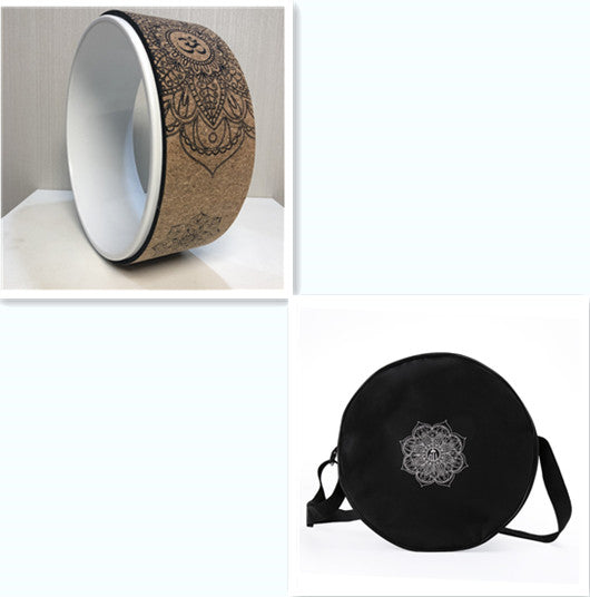 Rueda de Yoga en Corcho con Diseño de Veta de Madera - Image 8