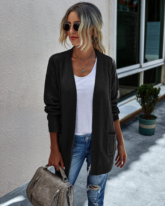 Cardigan Tejido de Color Sólido para Mujer - Image 15