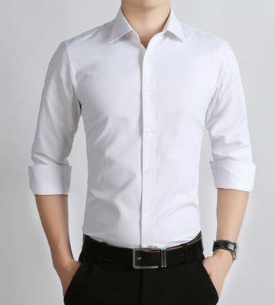 Camisa Ejecutiva de Manga Larga Estilo Coreano para Novio y Padrino - Image 6