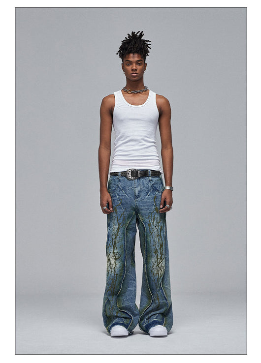 Jeans Anchos Desgastados Estilo Industrial American Street - Image 21