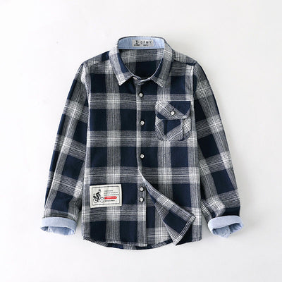 Camisa de Cuadros Manga Larga para Niño - Image 2