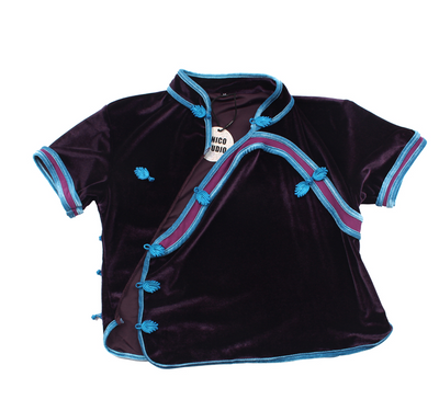 Blusa Cheongsam de Terciopelo con Botones Estilo Chino - Image 4