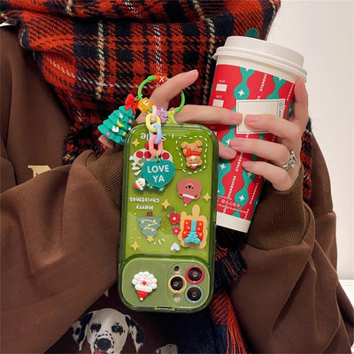 Funda para Teléfono con Colgante de Muñeco Navideño 3D - Image 2