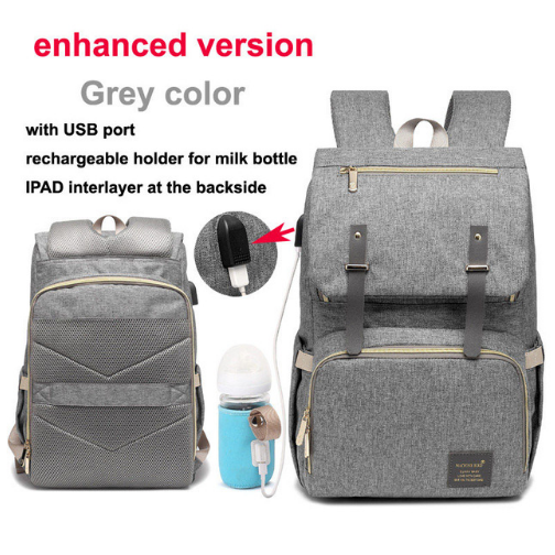 Mochila Maternal Térmica Impermeable con Carga USB y Calentador de Biberones - Image 29