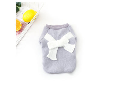 Ropa para Mascotas en Tela Cepillada con Moño - Image 4