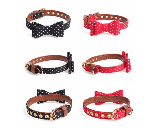 Collar con Lazo de Lunares para Mascota - Image 2